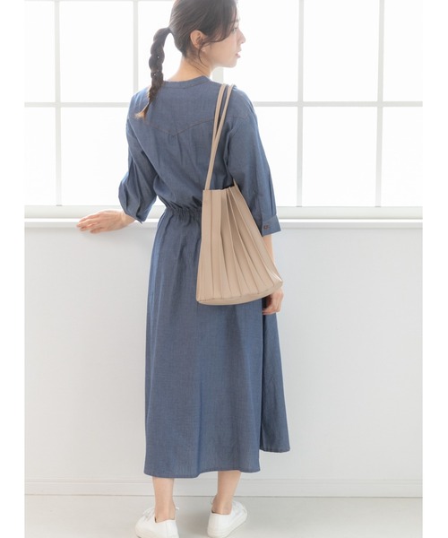 「PREFERIR」 7分袖ワンピース LARGE ブラック レディース_画像3