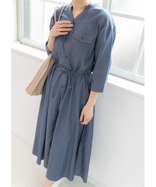「PREFERIR」 7分袖ワンピース LARGE ブラック レディース_画像5