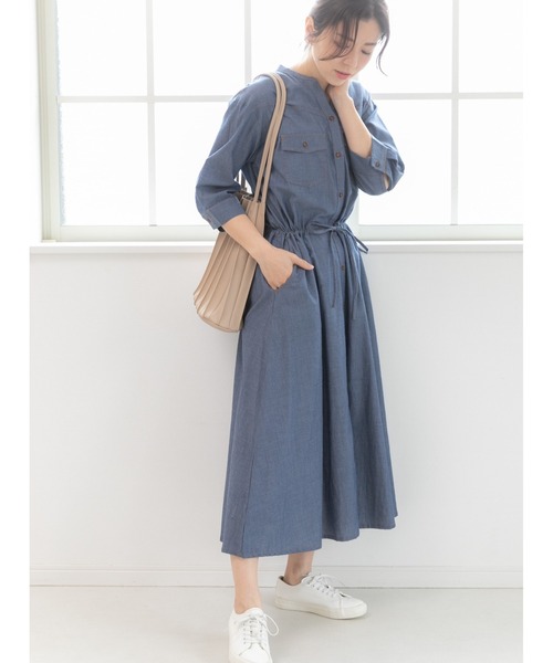 「PREFERIR」 7分袖ワンピース LARGE ブラック レディース_画像6