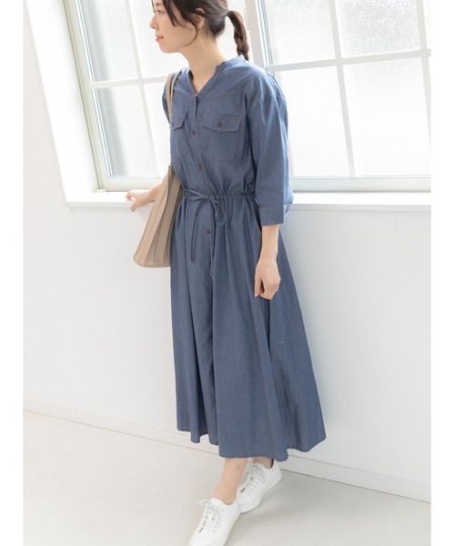 「PREFERIR」 7分袖ワンピース LARGE ブラック レディース_画像7
