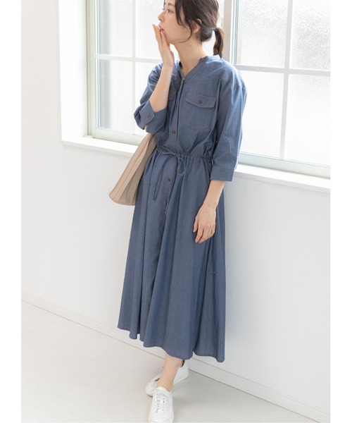 「PREFERIR」 7分袖ワンピース LARGE ブラック レディース_画像8
