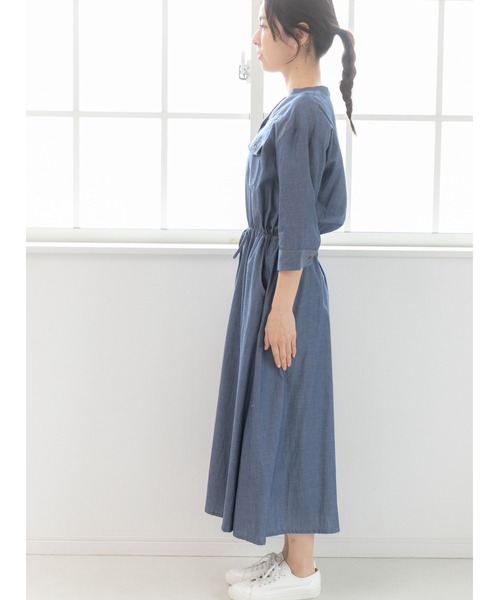 「PREFERIR」 7分袖ワンピース LARGE ブラック レディース_画像9