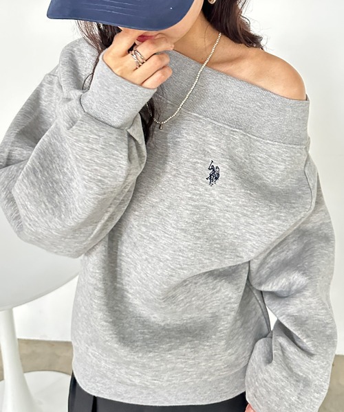 「U.S. POLO ASSN.」 スウェットカットソー M ネイビー レディース_画像7