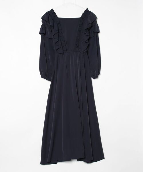 「WILLSELECTION」 長袖ワンピース MEDIUM ネイビー レディース_画像2