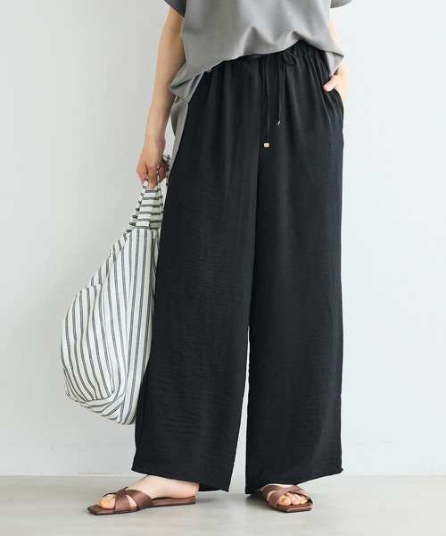 coca（コカ） ワイドパンツ パンツ シボ感ワイドパンツ レディース