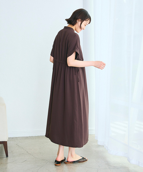 「Rosemadame」 半袖ワンピース L ブラウン レディース_画像9
