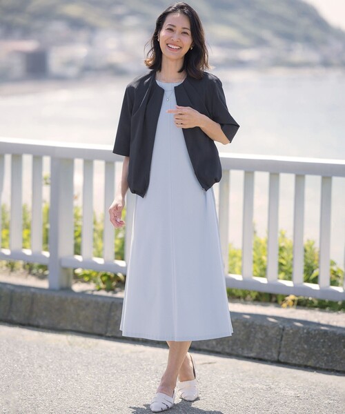 J.PRESS（J.プレス） ワンピース 半袖 コットンスムース ワンピース
