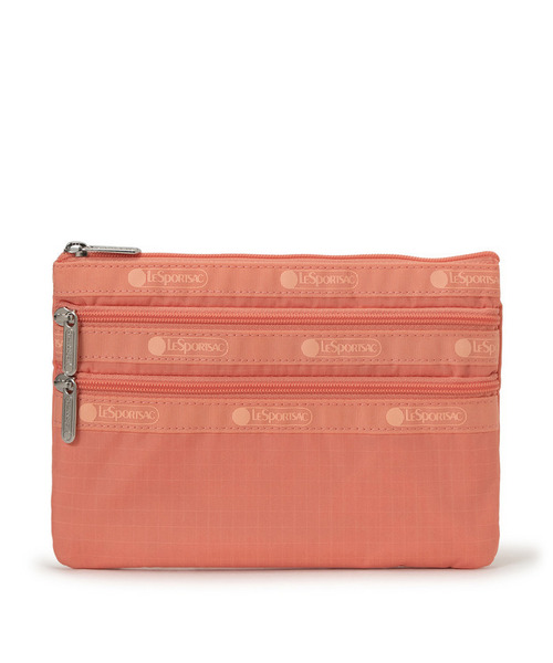 やっち③ポーチ LeSportsac（レスポートサック） ポーチ 3ZIP COSMETIC コーラルパンチ
