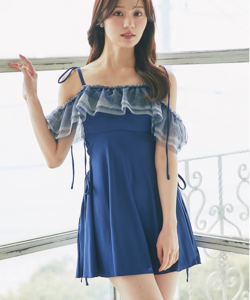 tocco closet　トッコクローゼット　水着　ブルー tocco closet（トッコ クローゼット） 水着 インナーパンツ付き