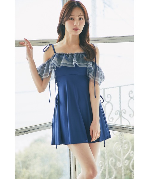 tocco closet　トッコクローゼット　水着　ブルー tocco closet（トッコ クローゼット） 水着 インナーパンツ付き