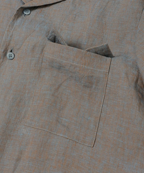 シャツ HEMP CHAMBRY OPEN COLLAR SHIRT メンズ レディースの画像