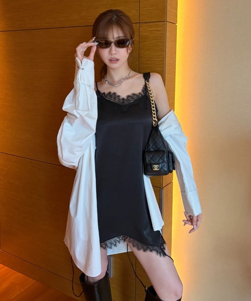 キャミソール UP SIDE DOWN LACE CAMISOLE/アップサイドダウンレースキャミソールの画像