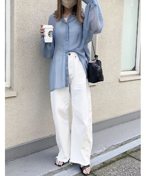 「Re:EDIT」 デニムパンツ MEDIUM ネイビー レディース_画像4