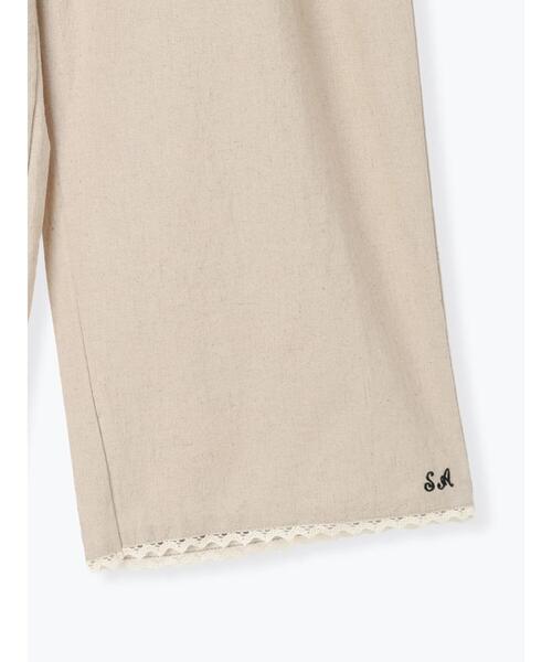 パンツ 「SA刺繍」裾レースドロワーズパンツ レディースの画像