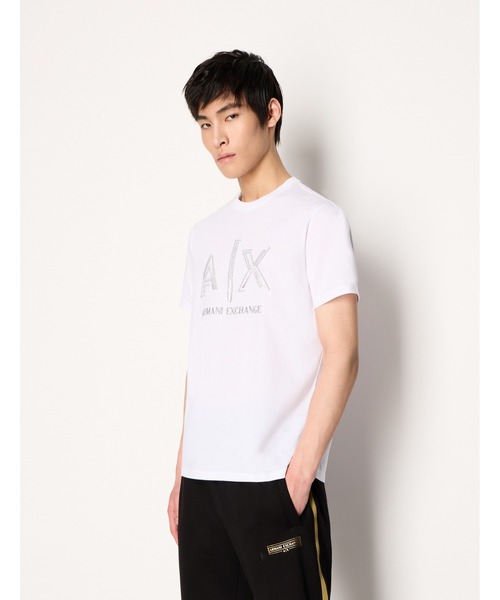 「ARMANI EXCHANGE」 半袖Tシャツ MEDIUM ホワイト メンズ_画像6