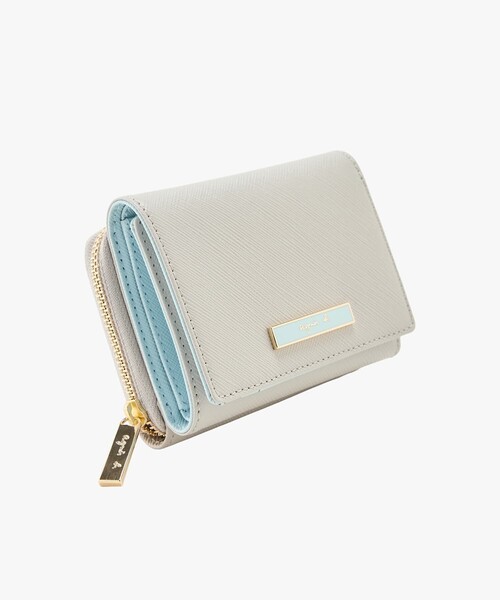 agnes b.（アニエスベー） 財布 レザー 三つ折り ミニ ウォレット