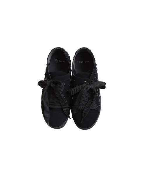 「antiqua」 ローカットスニーカー M ブラック レディース_画像8