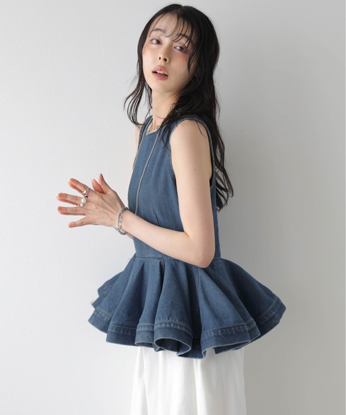 ペプラム デニムトップス レディース : ZOZOTOWN Yahoo!店 - 通販