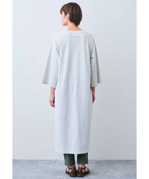 「Live in comfort」 7分袖ワンピース 4L オートミール レディース_画像3