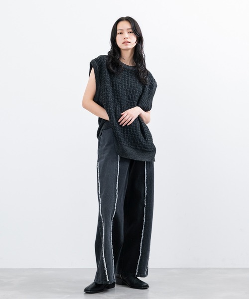 「JUNRED」 デニムパンツ L ブラック メンズ_画像2