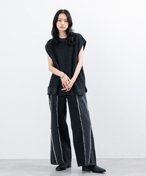 「JUNRED」 デニムパンツ L ブラック メンズ_画像3
