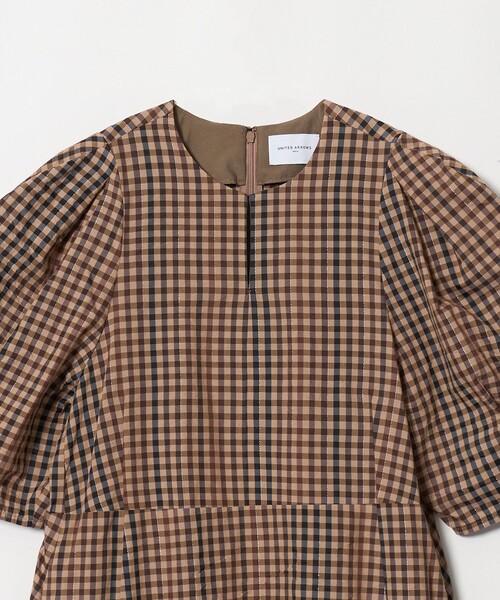 新品タグ付き　ユナイテッドアローズ ギンガムチェック 半袖ワンピース　Sサイズ UNITED ARROWS（ユナイテッドアローズ） ワンピース 半袖 ギンガム