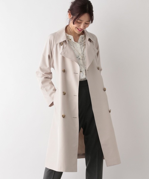 「GLOBAL WORK」 トレンチコート M ベージュ レディース_画像6