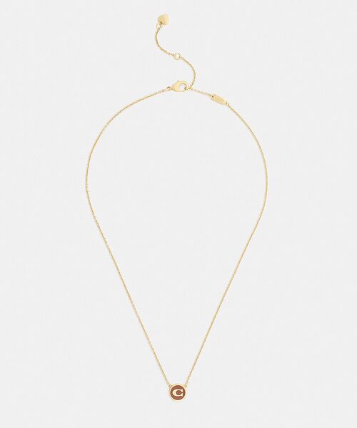 COACH シグネチャー タグ ネックレス ペンダント COACH（コーチ） ネックレス シグネチャー エナメル コイン ペンダント