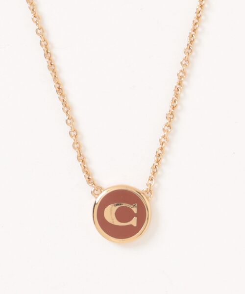 COACH（コーチ） ネックレス シグネチャー エナメル コイン ペンダント