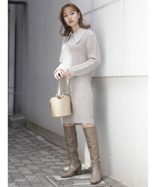 ワンピース ビッグカラーニットミニワンピース Zozotown Paypayモール店 通販 Paypayモール