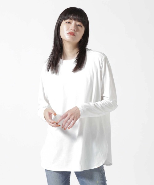 tシャツ DROIT BELLO（ドロイトベロ）裾ラウンドロンＴ２ レディース DROIT BELLO tシャツ BELLO（ドロイトベロ）裾ラウンドロンT2