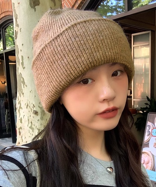 Dewlily ニット帽 ニットキャップ シンプルニット帽 レディース