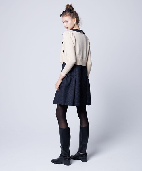 トッカ TOCCA 23AW PIXIE KNIT カーディガン ボレロ ニット XS ブラック /DF ■OS レディース TOCCA - トッカ 23AW PIXIE KNIT カーディガン ボレロ ニット XS