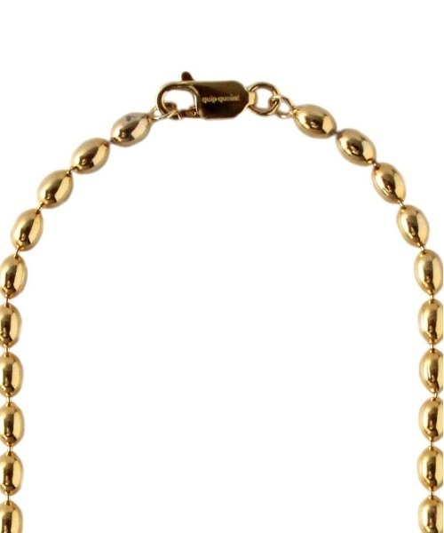 ネックレス 「quip queint」grain chain long necklace GD / QU047 レディースの画像