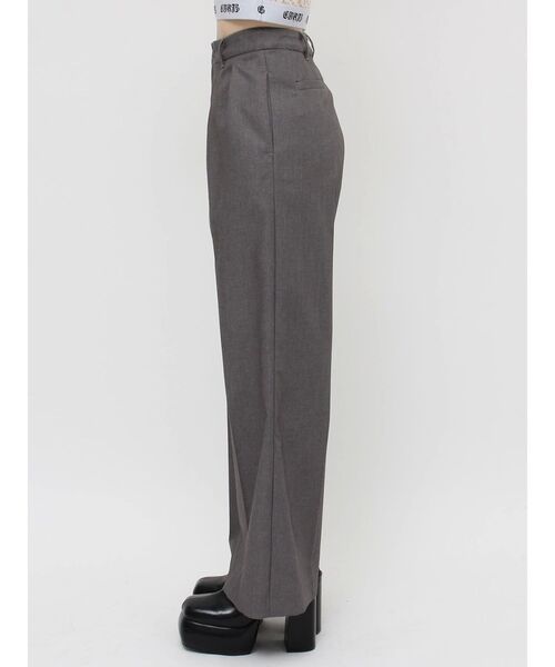 EVRIS パンツ ハイウエストタックワイドパンツ「セットアップ