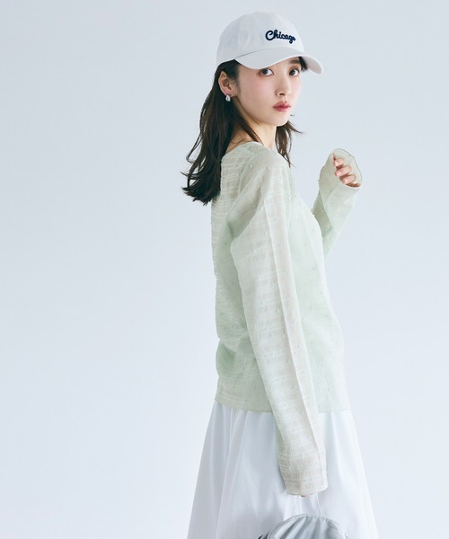 coca（コカ） tシャツ シアードットトップス レディース : ZOZOTOWN