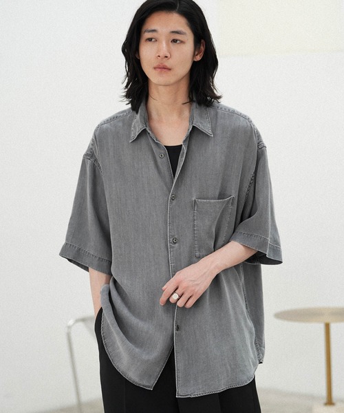 WYM LIDNM シャツ TENCEL DENIM VINTAGE SHIRT メンズ