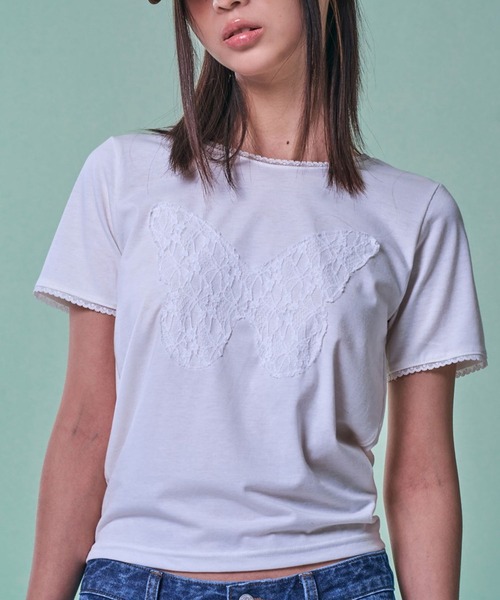 tシャツ NASTY FANCY CLUB／レース PIERID T レディース