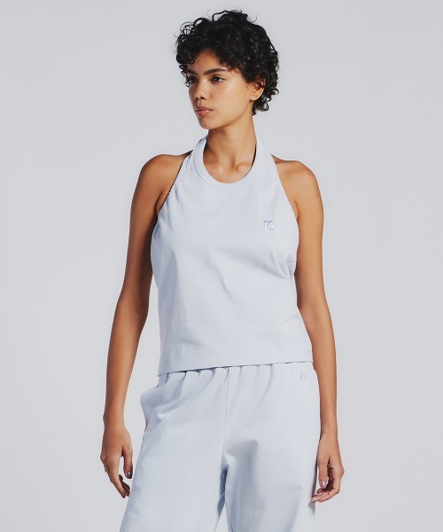 タンクトップ ノースリーブ TINY LETTER SLEEVELESS トップス レディース Fashion Letter タンクトップ ノースリーブ スクエアネック