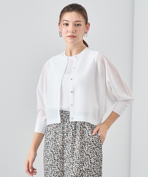 新品✨ アナイ LUREX ドルマンボレロ カーディガン 白 ラメ 2024年 新品✨ アナイ LUREX ドルマンボレロ カーディガン 白 ラメ 2024