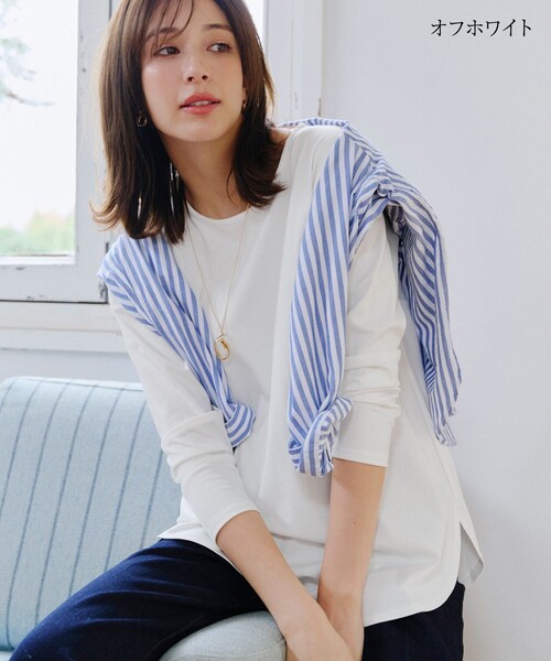 Tiaclasse tシャツ 「安田美沙子さん着用・選べる裾」 レイヤードヘム