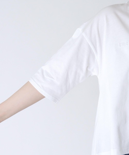 tシャツ エンボスロゴショート丈Tシャツ レディース Jines tシャツ エンボスロゴショート丈Tシャツ レディース