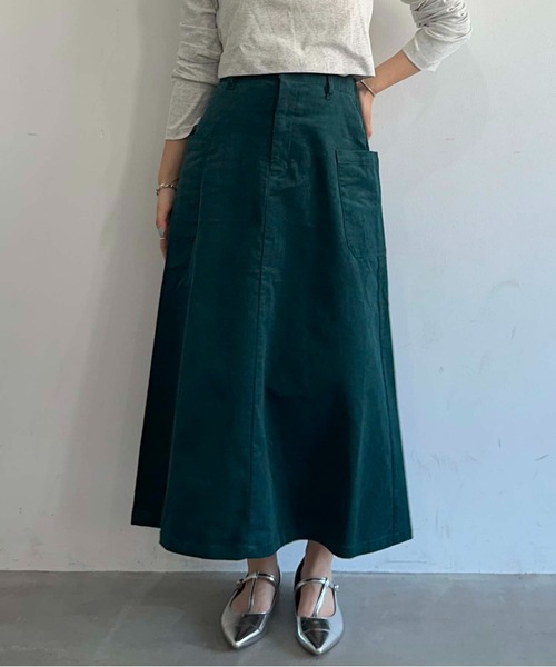 1chaku.（イッチャク） マルチサイズ スカート コーデュロイパッチ