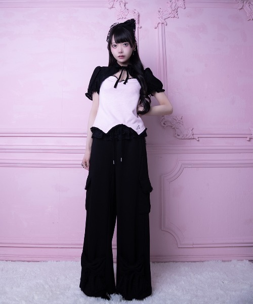 avenchumu カットソー トップス AVENCHUMU tシャツ Lace blouse style cutsew tops レディース