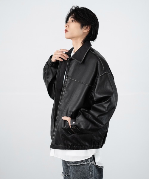 improves（インプローブス） ブルゾン アウター ビンテージ加工 PU