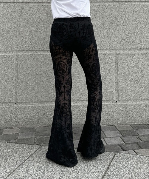 jiasecond. パンツ 「jiasecond.」レースフレアシースルーパンツ