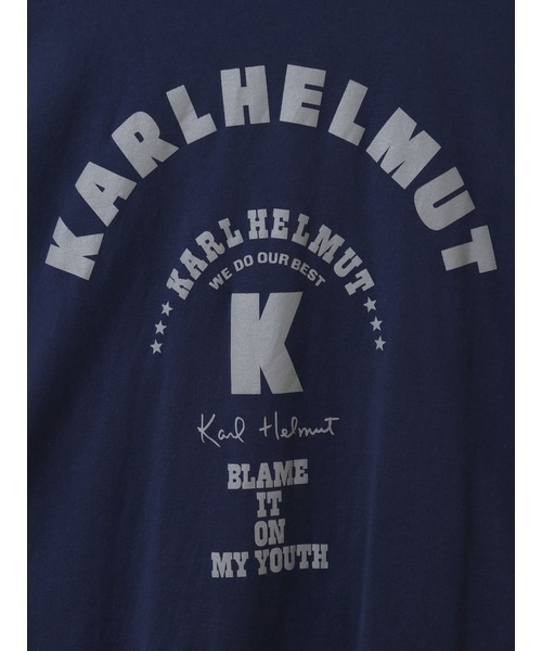 Karl Helmut tシャツ ロゴプリント長袖カットソー メンズ