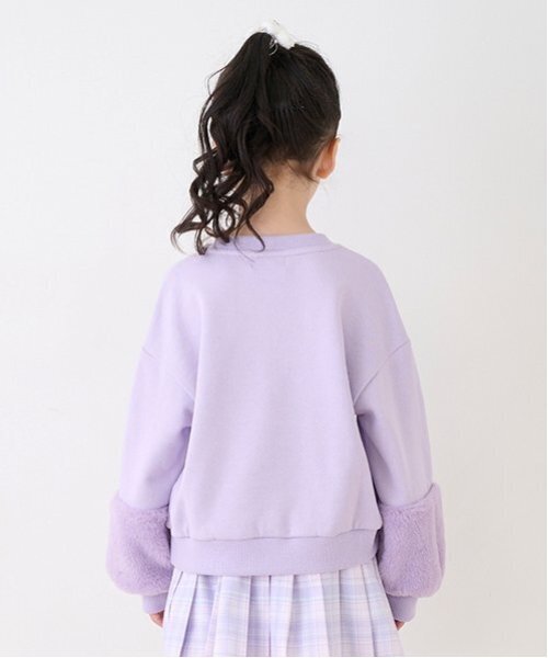 メゾピアノ新品新作タグ付きどうぶつロゴ ファー袖トレーナー130 mezzo piano トレーナー どうぶつロゴ ファー袖トレーナー