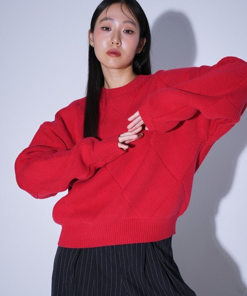 YOOU ニット セーター Blocking knit (ブロッキングニット