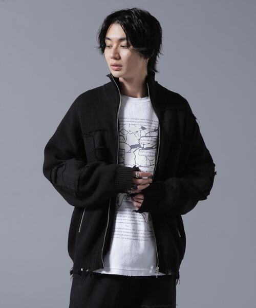 L ダンケシェーン PATCHWORK KNIT CARDIGAN DANKE SCHON カーディガン DankeSchon/ダンケシェーン/PATCHWORK
